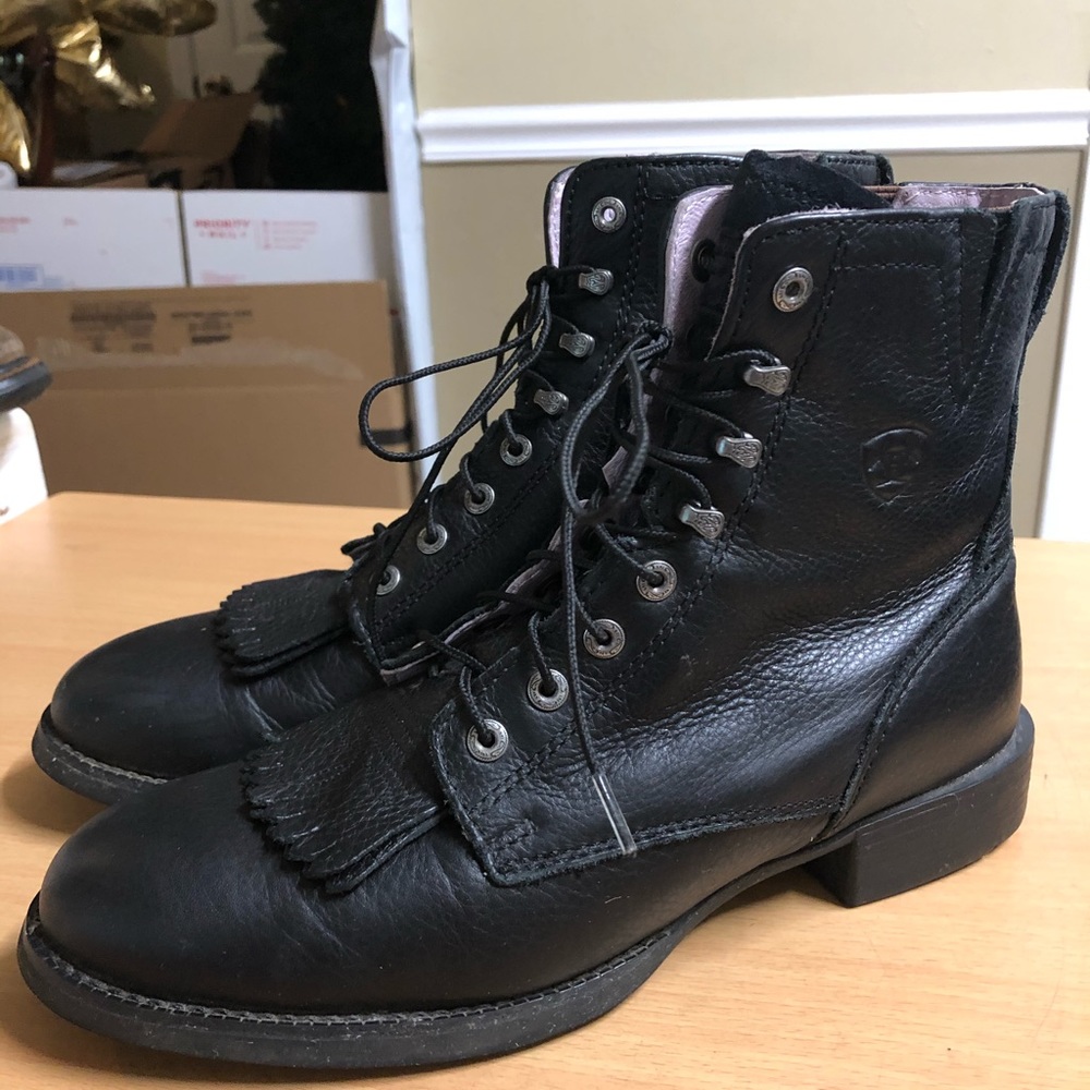 Ariat Boot Heritage Lacer Kiltie Women 9 Black